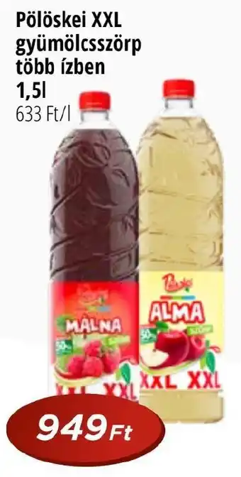 Real Pölöskei XXL gyümölcsszörp több ízben 1,5l ajánlat
