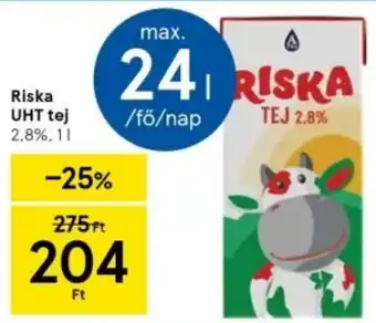 Tesco Riska UHT tej 2,8% 1l ajánlat