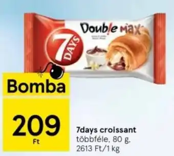 Tesco 7days croissant többféle, 80 g ajánlat