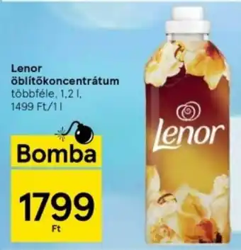 Tesco Lenor öblítőkoncentrátum többféle, 1,2l ajánlat