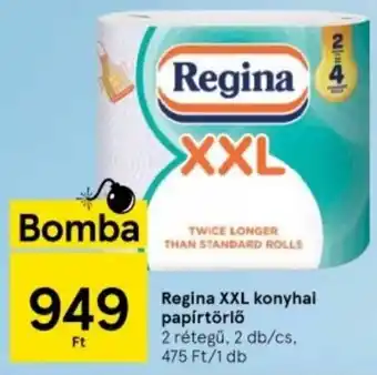 Tesco Regina XXL konyhai papírtörlő 2 rétegű, 2 db/cs ajánlat