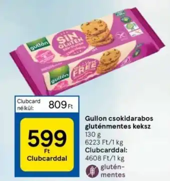 Tesco Gullon csokidarabos gluténmentes keksz 130 g ajánlat