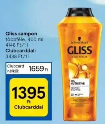 Tesco Gliss sampon többféle, 400 ml ajánlat