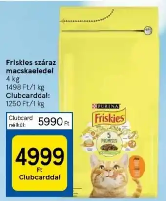 Tesco Friskies száraz macskaeledel 4 kg ajánlat