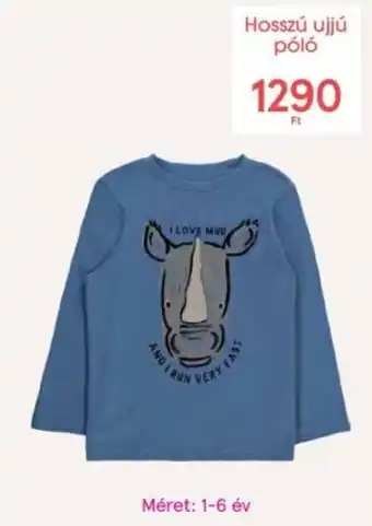 Tesco Hosszú ujjú póló Méret: 1-6 év ajánlat