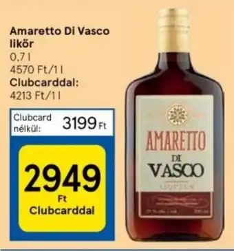 Tesco Amaretto Di Vasco likör 0,7l ajánlat