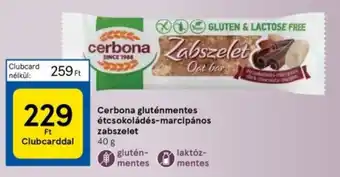 Tesco Cerbona gluténmentes étcsokoládés-marcipános zabszelet 40 g ajánlat