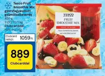 Tesco Tesco Exotic Smoothie Mix gyorsfagyasztott gyümölcskeverék 450 g ajánlat