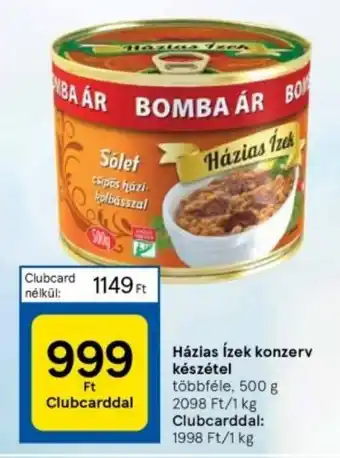 Tesco Házias ízek konzerv készétel 500g ajánlat
