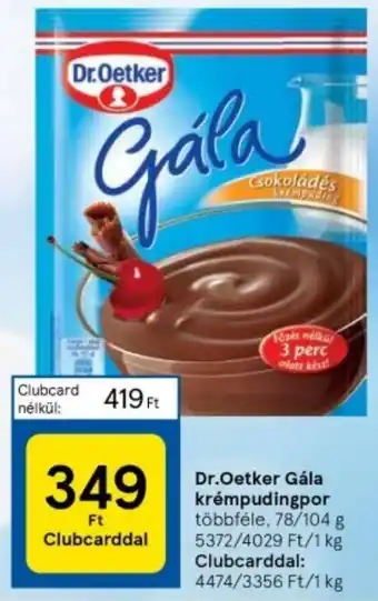 Tesco Dr.Oetker Gála krémpudingpor többféle, 78/104 g ajánlat