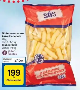 Tesco Gluténmentes sós kukoricapehely 70g ajánlat