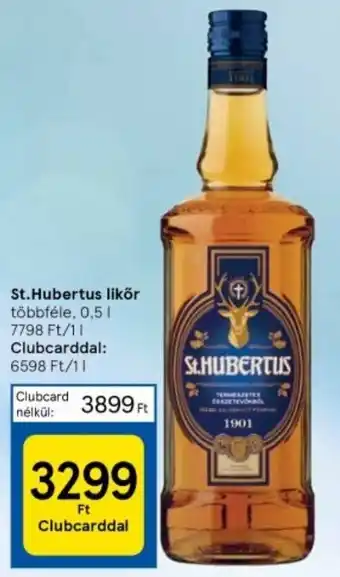Tesco St.Hubertus likör többféle, 0,5l ajánlat