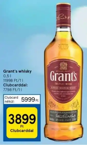 Tesco Grant's whisky 0,5l ajánlat