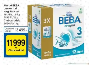 Tesco Nestlé BEBA Junior ital vagy tápszer 1,8kg ajánlat