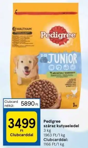 Tesco Pedigree száraz kutyaeledel 3 kg ajánlat