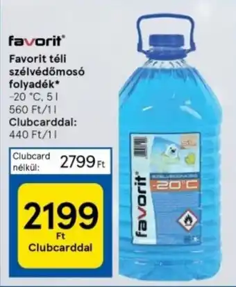 Tesco Favorit téli szélvédőmosó folyadék 5l ajánlat