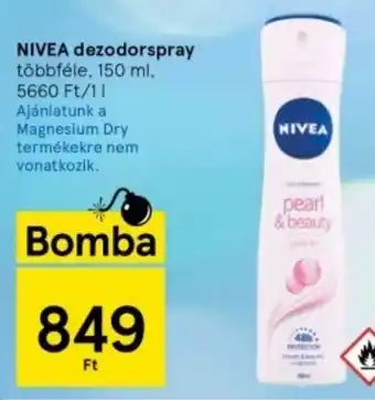 Tesco NIVEA dezodorspray többféle, 150 ml, ajánlat