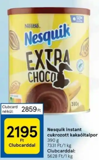 Tesco Nesquik instant cukrozott kakaóitalpor 390g ajánlat
