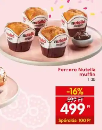 Spar Ferrero Nutella muffin 1 db ajánlat