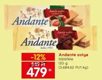 Spar Andante ostya többféle 130g ajánlat