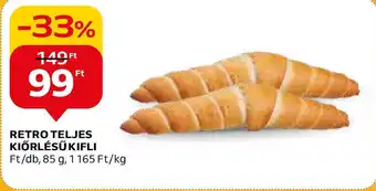 Auchan RETRO TELJES KIÖRLÉSŰ KIFLI Ft/db, 85 g ajánlat