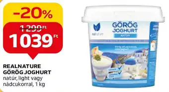 Auchan REALNATURE GÖRÖG JOGHURT 1 kg ajánlat