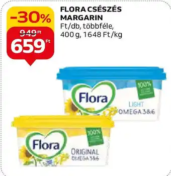 Auchan FLORA CSÉSZÉS MARGARIN 400g ajánlat