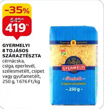 Auchan GYERMELYI 8 TOJÁSOS SZÁRAZTÉSZTA 250 g ajánlat