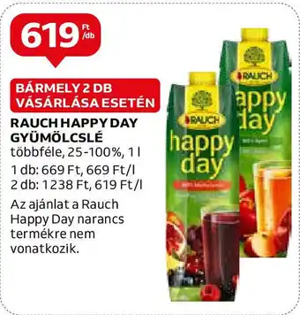 Auchan RAUCH HAPPY DAY GYÜMÖLCSLÉ 1l ajánlat