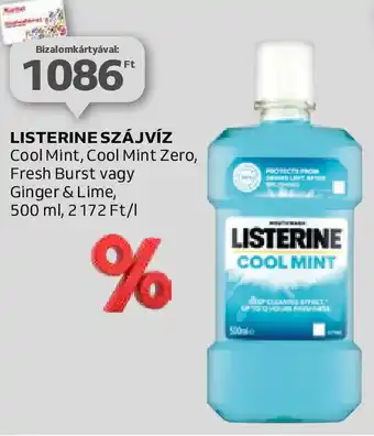 Auchan LISTERINE SZÁJVÍZ 500ml ajánlat