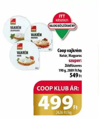 Coop Coop vajkrém 190g ajánlat
