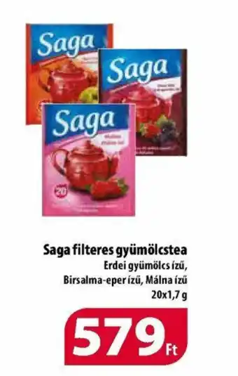Coop Saga filteres gyümölcstea 20x1,7g ajánlat