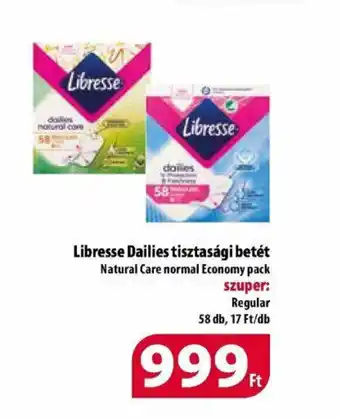 Coop Libresse Dailies tisztasági betét 58db ajánlat