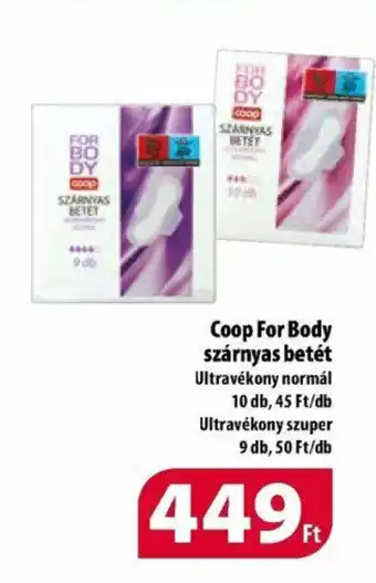 Coop Coop For Body szárnyas betét 10db ajánlat