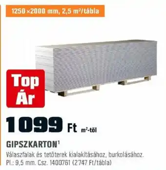 OBI GIPSZKARTON ajánlat
