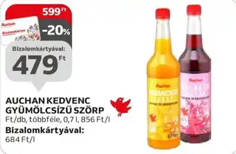 Auchan AUCHAN KEDVENC GYÜMÖLCSÍZŰ SZÖRP, 0,7l ajánlat