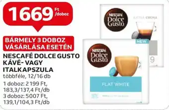 Auchan NESCAFÉ DOLCE GUSTO KÁVÉ-VAGY ITALKAPSZULA többféle, 12/16 db ajánlat