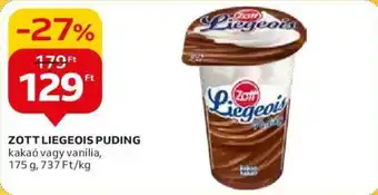 Auchan ZOTT LIEGEOIS PUDING, 175 g ajánlat