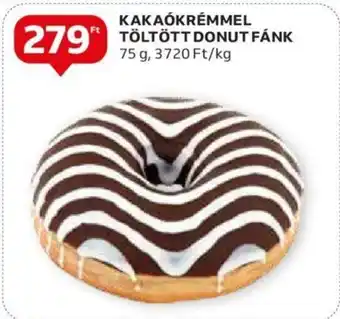 Auchan KAKAÓKRÉMMEL TÖLTÖTT DONUT FÁNK 75g ajánlat