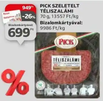 Auchan PICK SZELETELT TÉLISZALÁMI 70 g ajánlat
