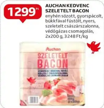 Auchan AUCHAN KEDVENC SZELETELT BACON 2x200 g ajánlat