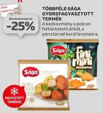 Auchan TÖBBFÉLE SÁGA GYORSFAGYASZTOTT TERMÉK ajánlat