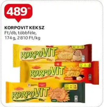 Auchan KORPOVIT KEKSZ Ft/db, többféle, 174 g ajánlat