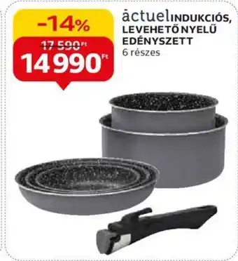 actuelINDUKCIÓS, LEVEHETŐ NYELŰ EDÉNYSZETT 6 részes