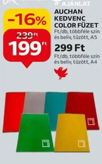 AUCHAN KEDVENC COLOR FÜZET