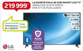 Auchan LG 65UR781COLK 4K UHD SMART LED TV ajánlat