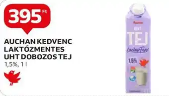 Auchan AUCHAN KEDVENC LAKTÓZMENTES UHT DOBOZOS TEJ 1,5%, 1l ajánlat
