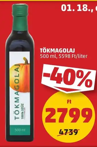 PENNY TÖKMAGOLAJ 500 ml ajánlat