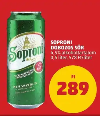 PENNY SOPRONI DOBOZOS SÖR 0,5 l ajánlat