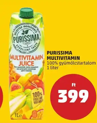 PENNY PURISSIMA MULTIVITAMIN 1 l ajánlat